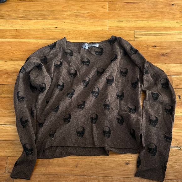 360 Cashmere Sweaters - 360 Cashmere Brown Crew Neck Sweater